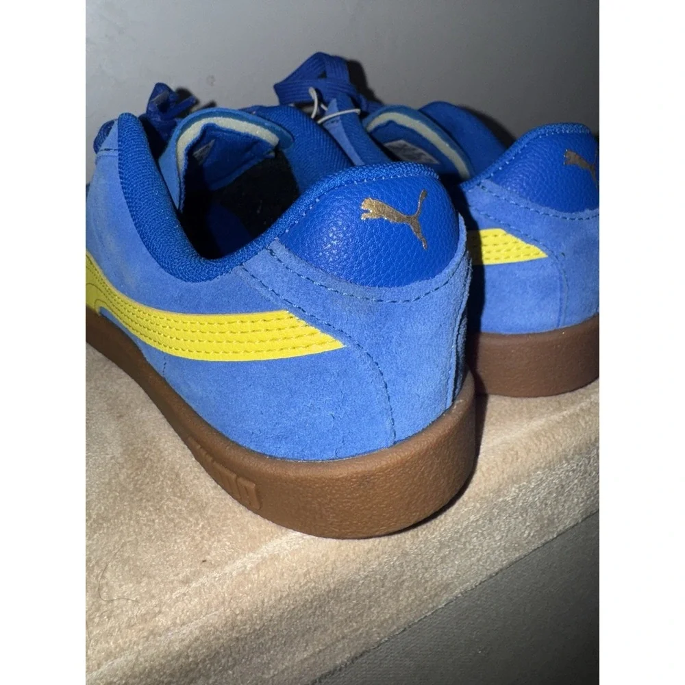 Puma suede classic terrace sneaker shoes Women's  Size 4.5 leather blue yellow